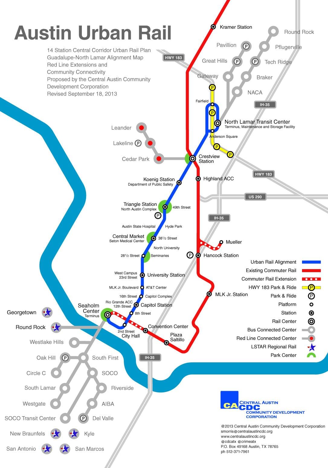 Остин төмөр замын газрын зураг нь
